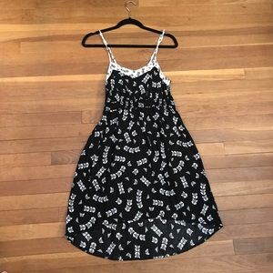 Black and white high low dress